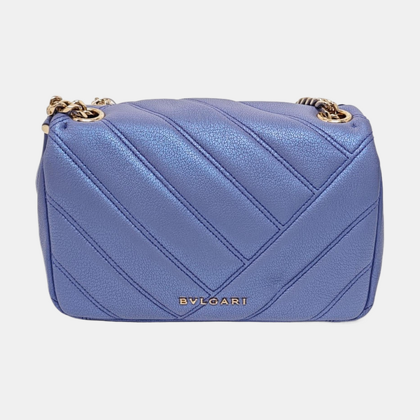 SERPENTI CABOCHON Small Quilted Lambskin Blue
