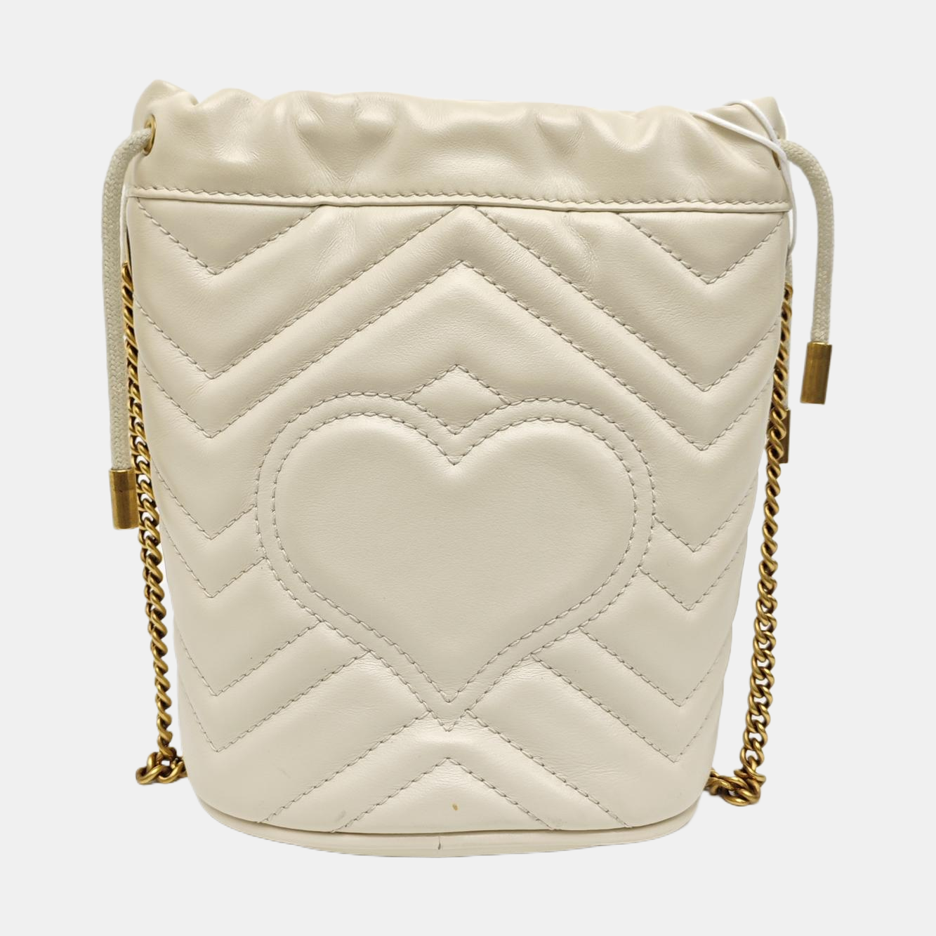 GG Marmont Mini Quilted Calfskin White