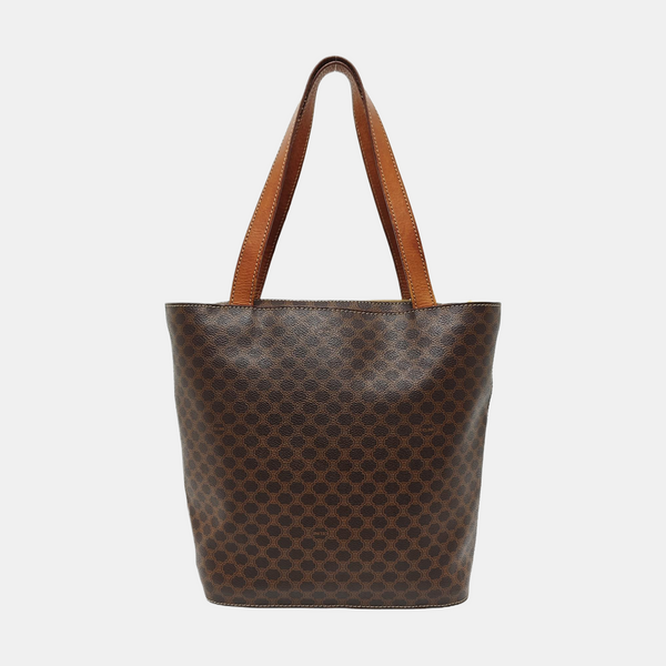 Coated Canvas Shoulder Bag Brown