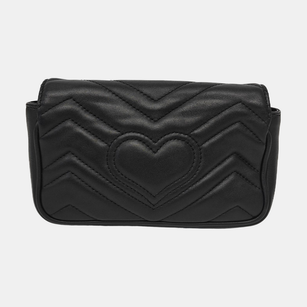 GG Marmont Mini Quilted Calfskin Black