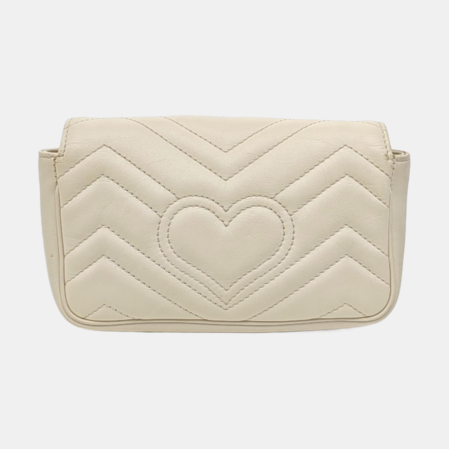GG Marmont Mini Quilted Calfskin White