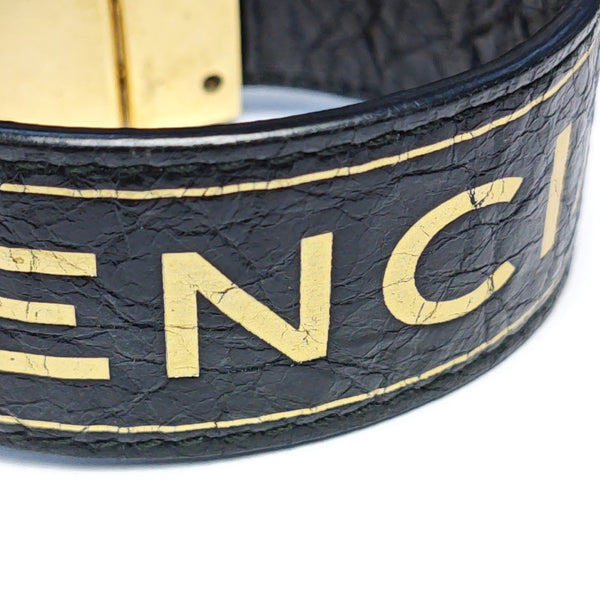 Leather Black Bangle