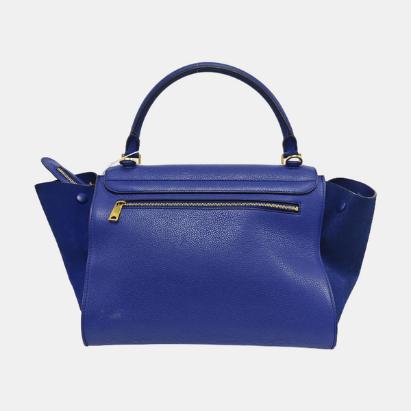 TRAPEZE Medium Calfskin Blue