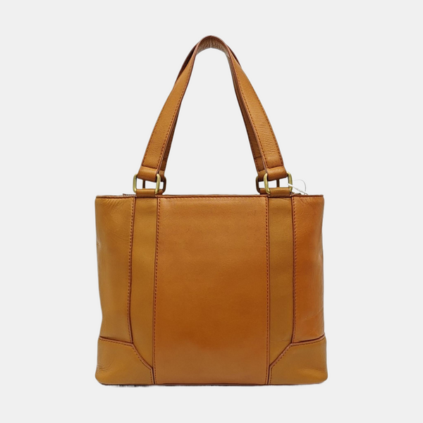 Calfskin Top Handle Bag Brown