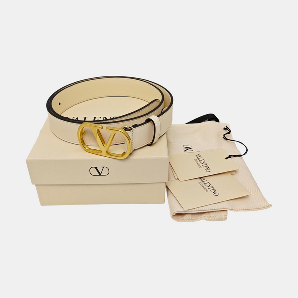 Leather Belt White