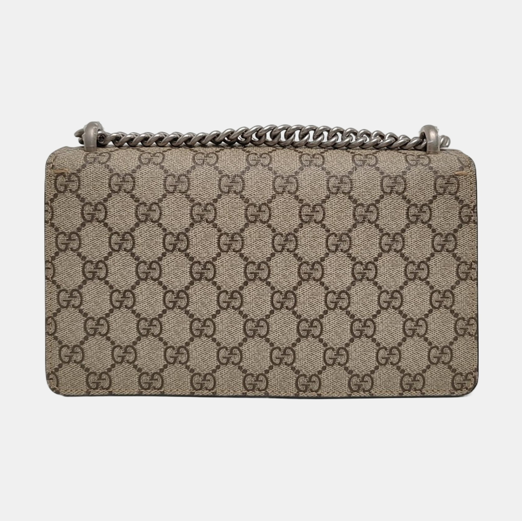 Dionysus Small Monogram Coated Canvas Beige