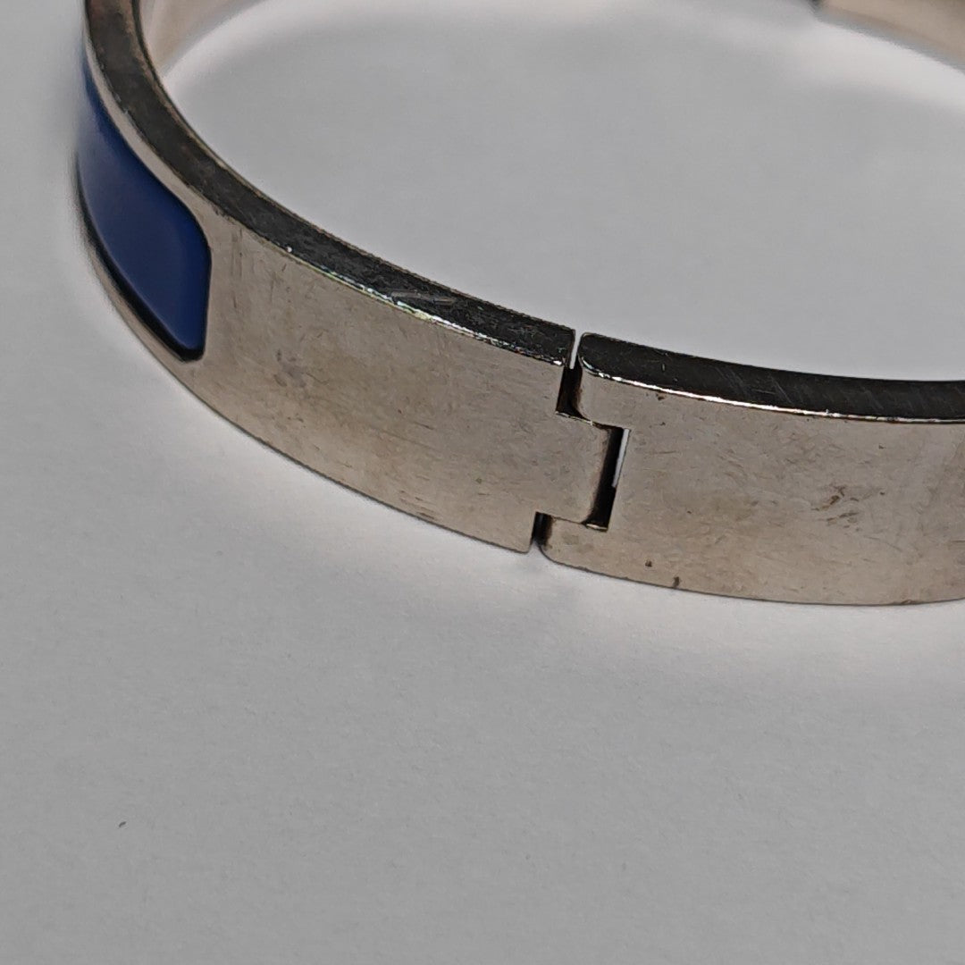 Clic H Metal Silver Bangle
