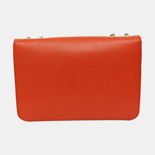 Interlocking G Large Calfskin Orange