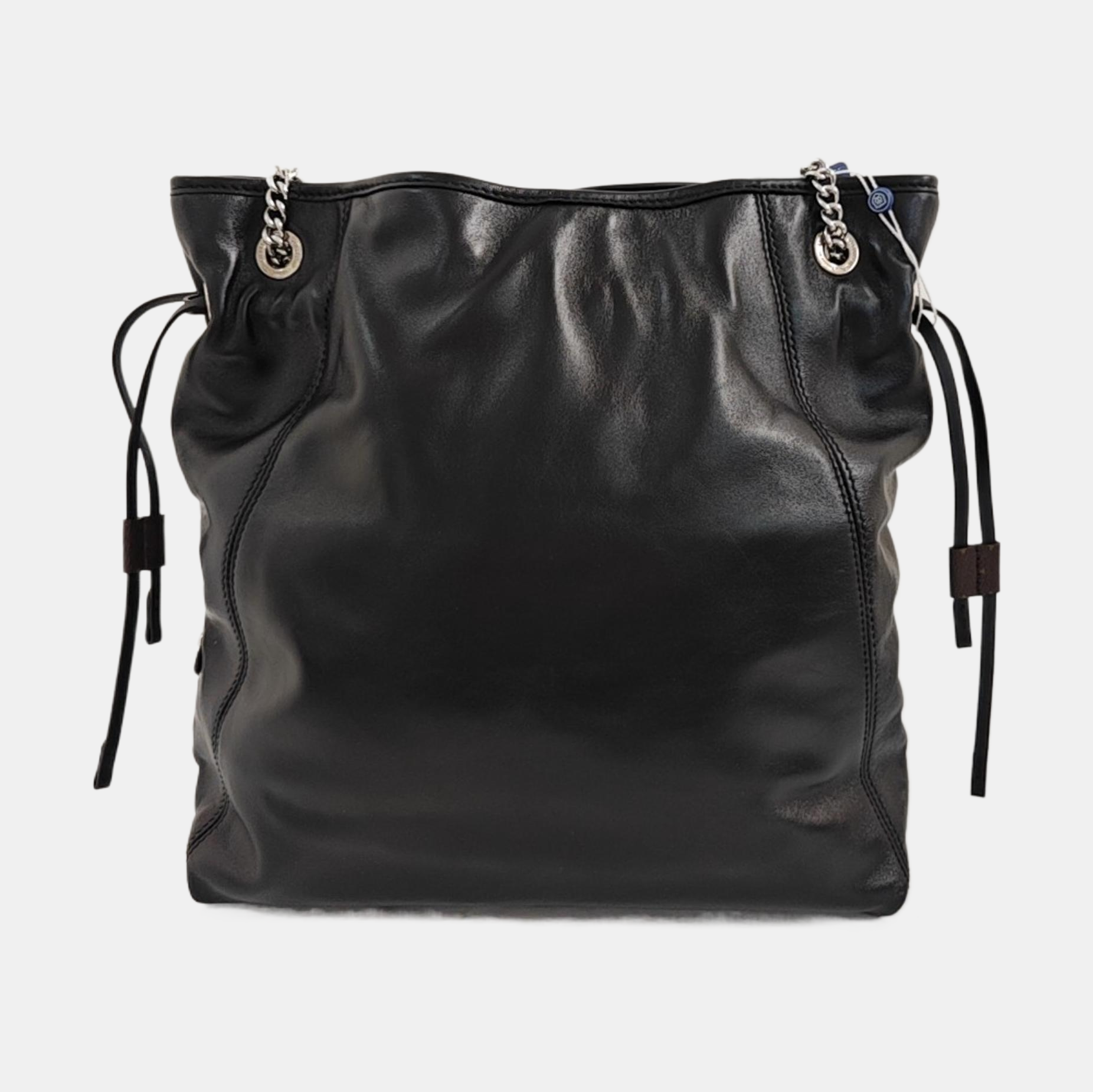 Lambskin Shoulder Bag MM Black