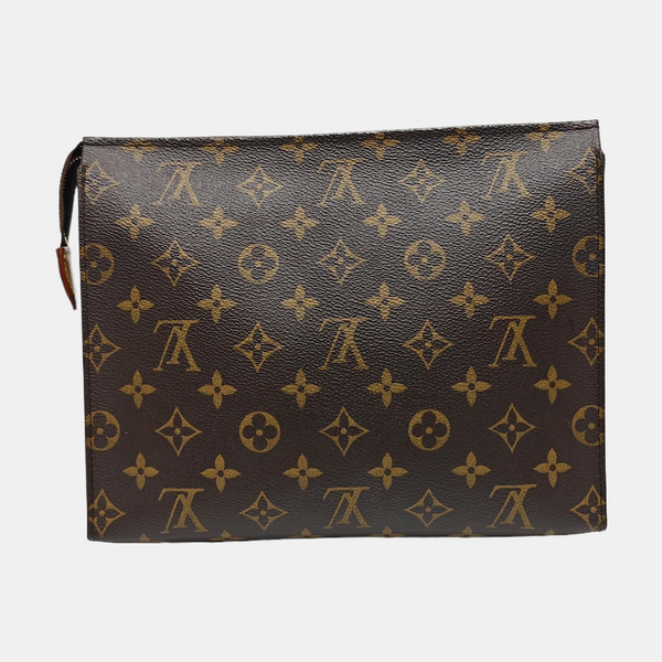 TOILET POCKET 26 Monogram Coated Canvas Brown