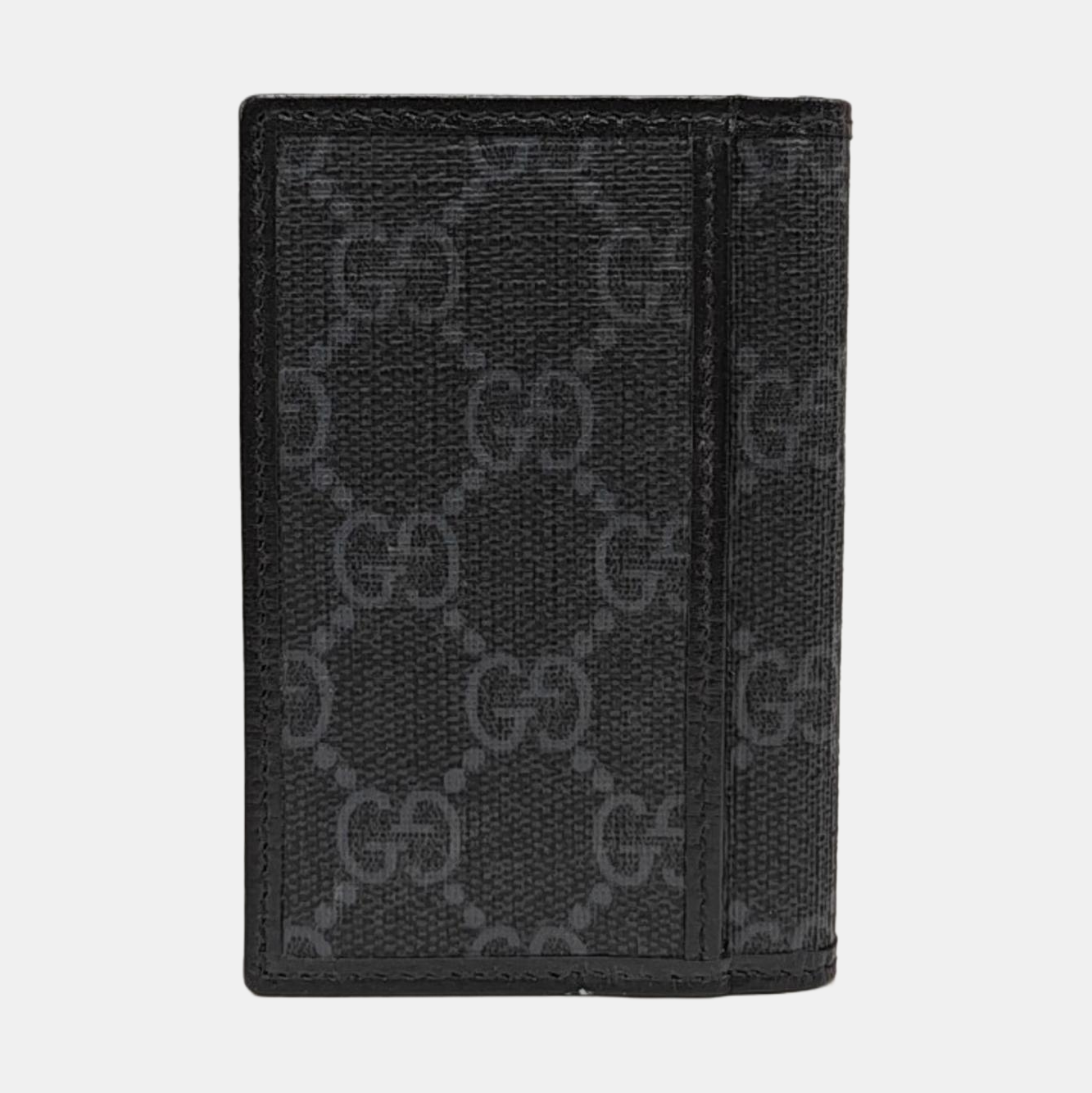 Retro Monogram Coated Canvas Black Card Holder