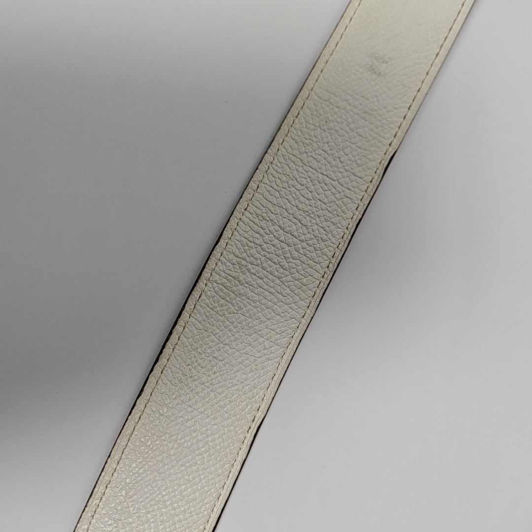 Leather Belt White
