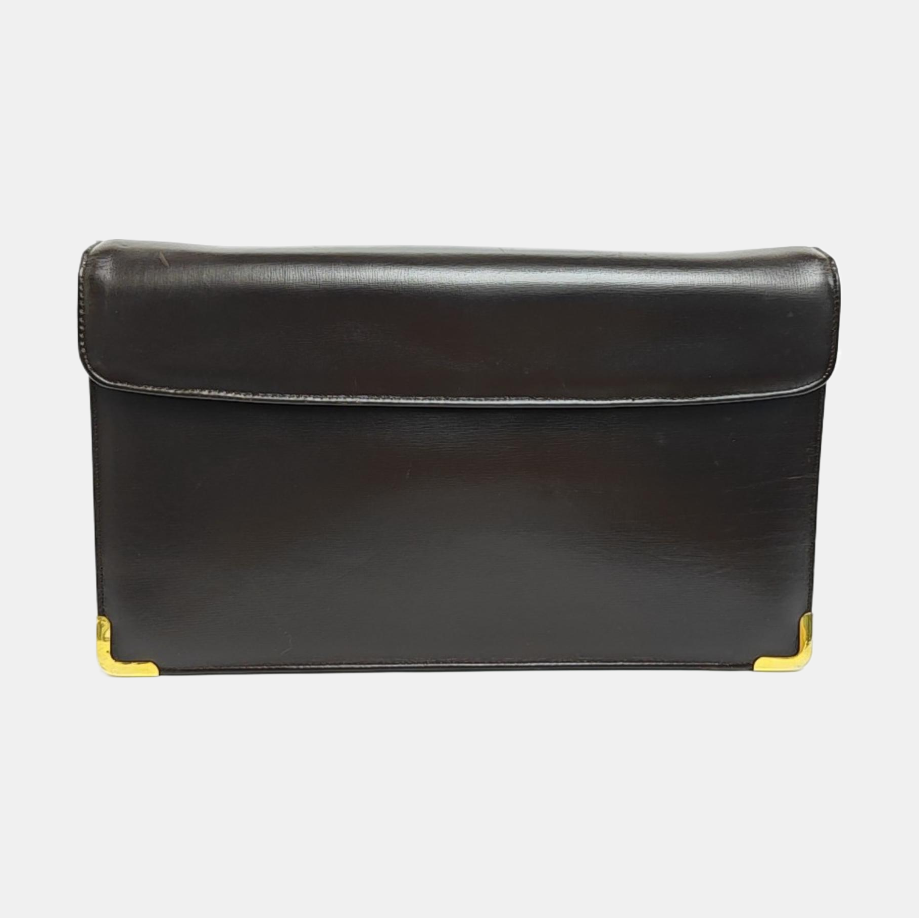 Calfskin Top Handle Bag Black