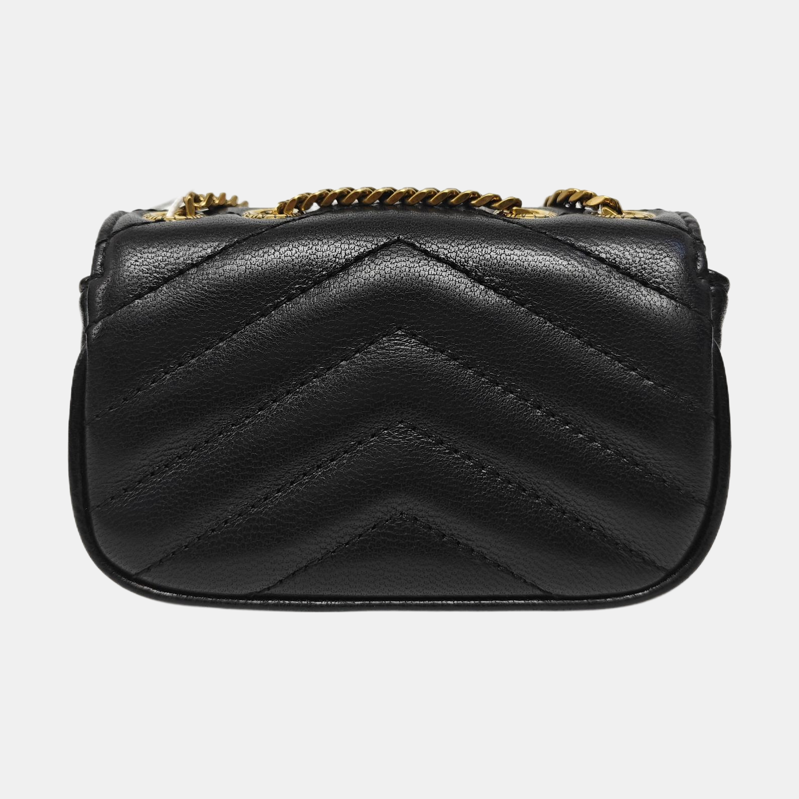 LOULOU Chevron Lambskin Black