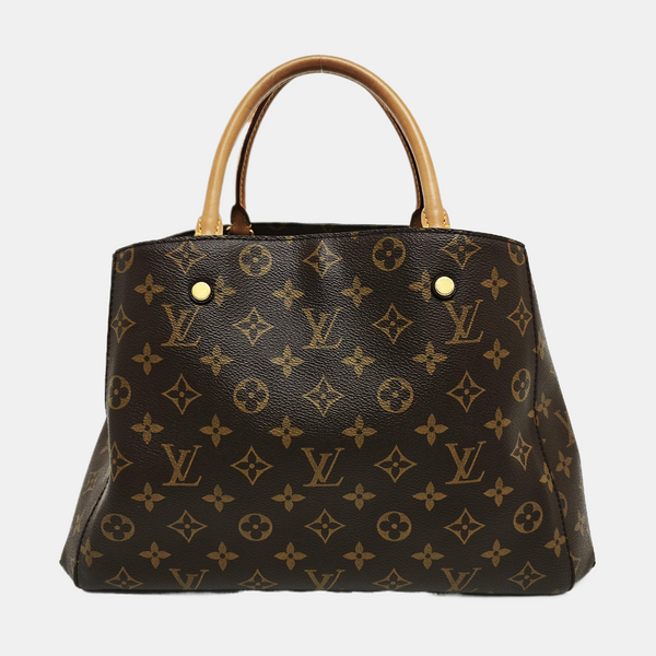MONTAIGNE Monogram Coated Canvas Brown