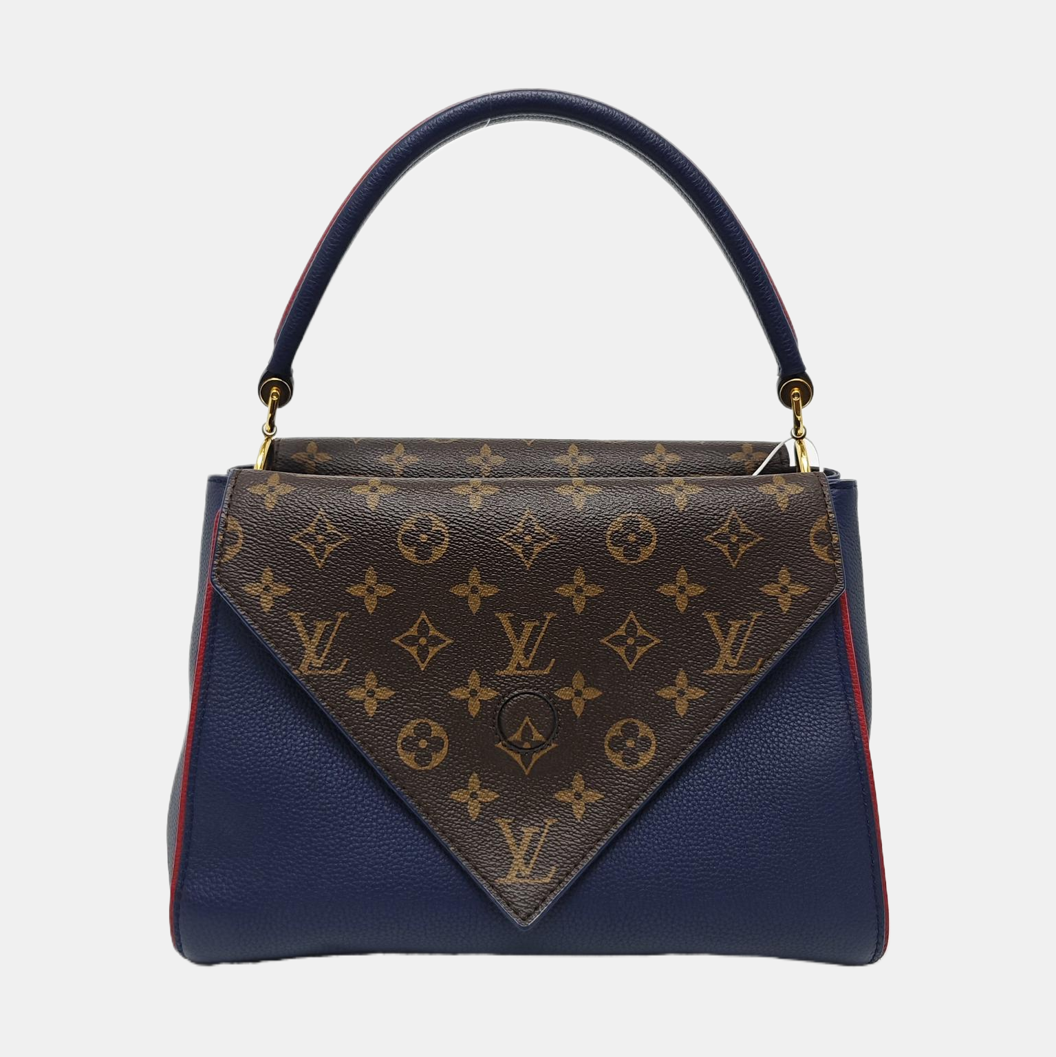 DOUBLE V Monogram Calfskin Blue
