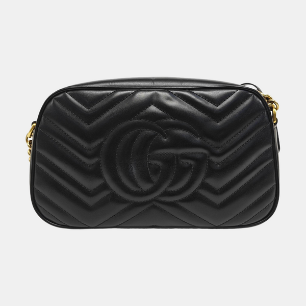 GG Marmont Small Quilted Calfskin Black