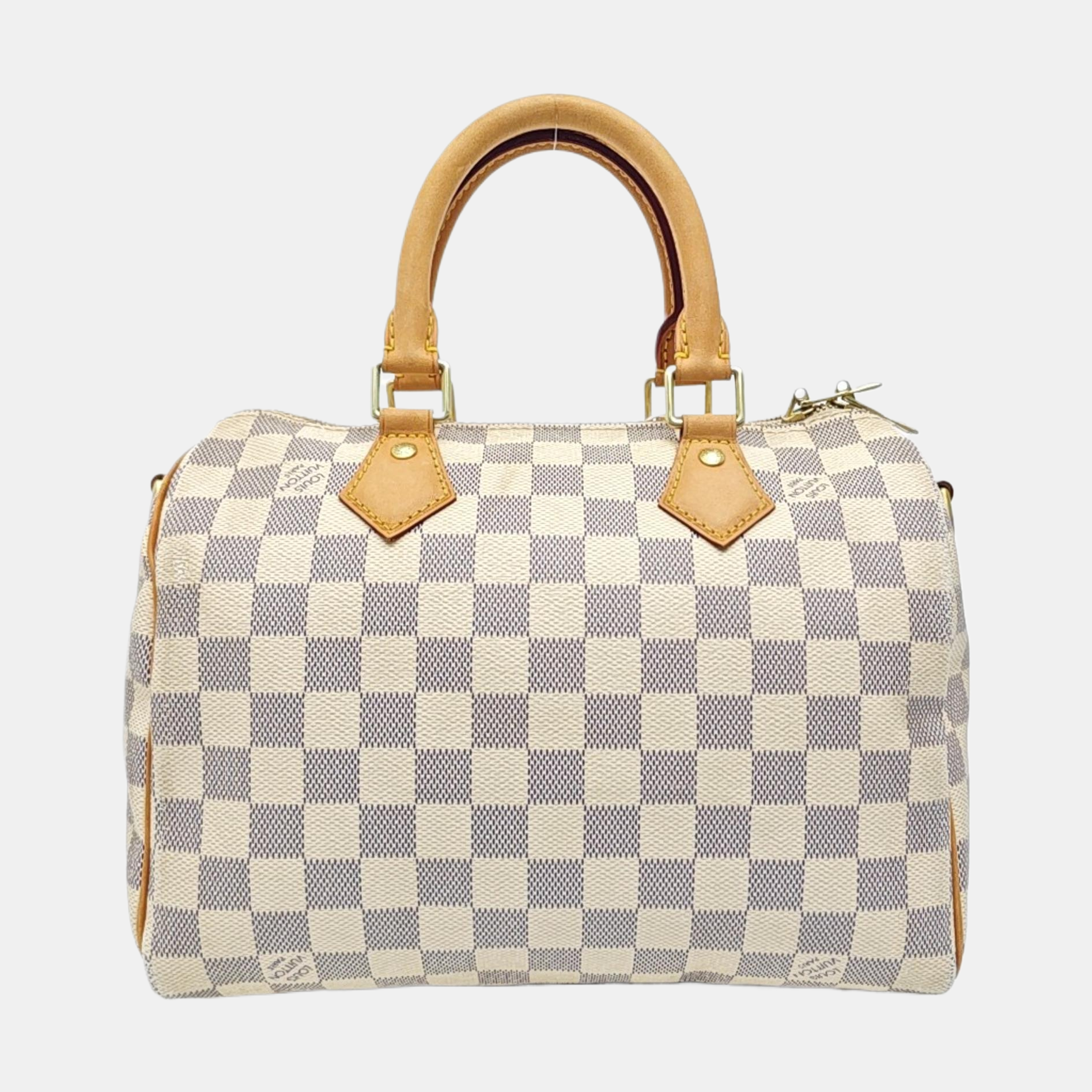 SPEEDY 25 Damier Azur Coated Canvas White