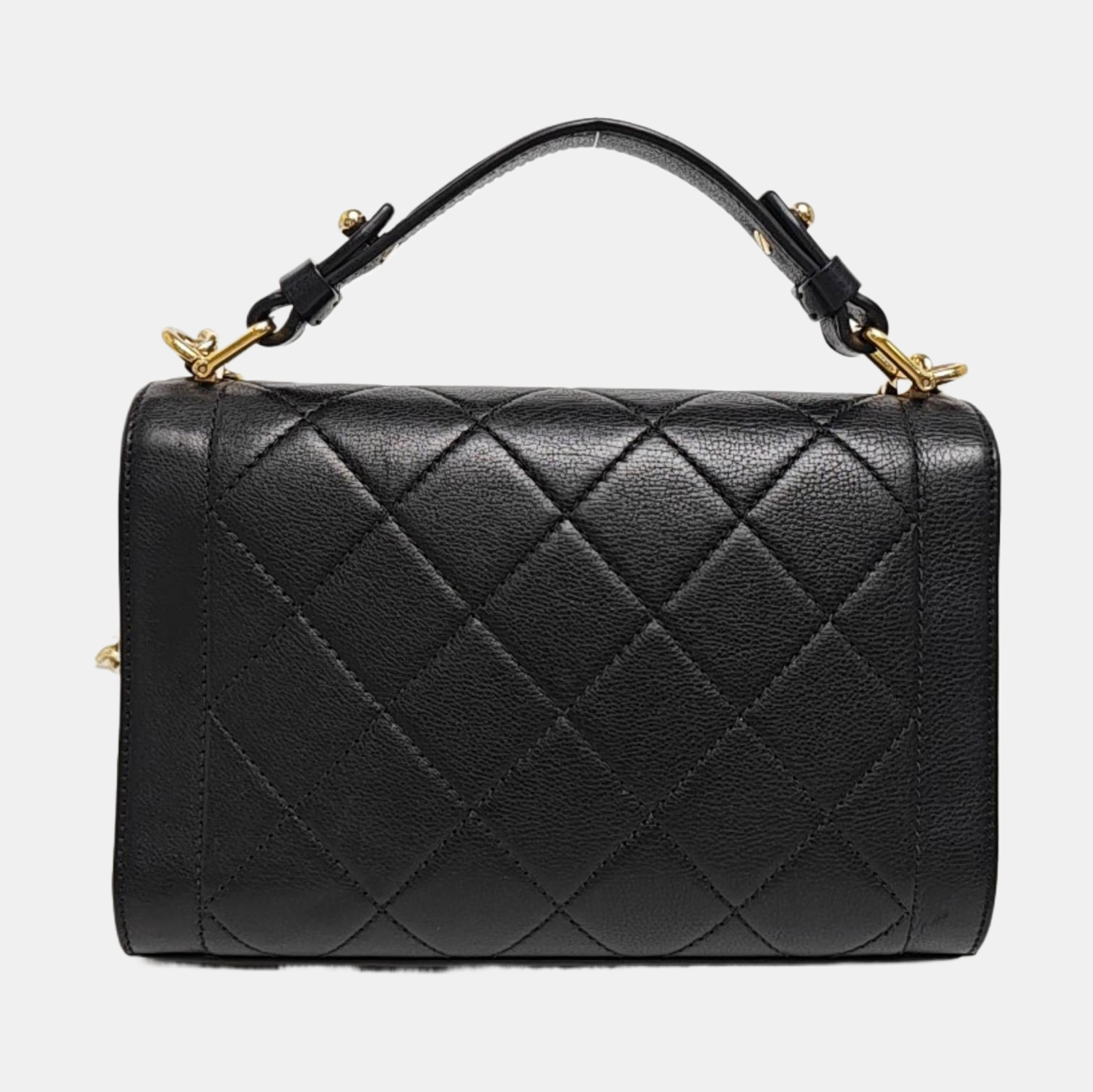 LABEL CLICK Quilted Calfskin Black