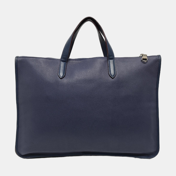 Calfskin Top Handle Bag Blue