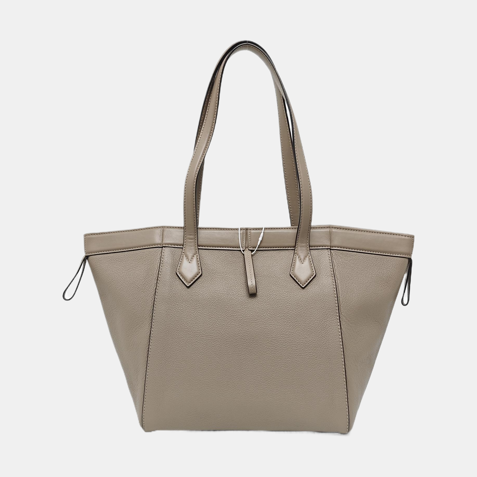 Leather Tote Bag Gray