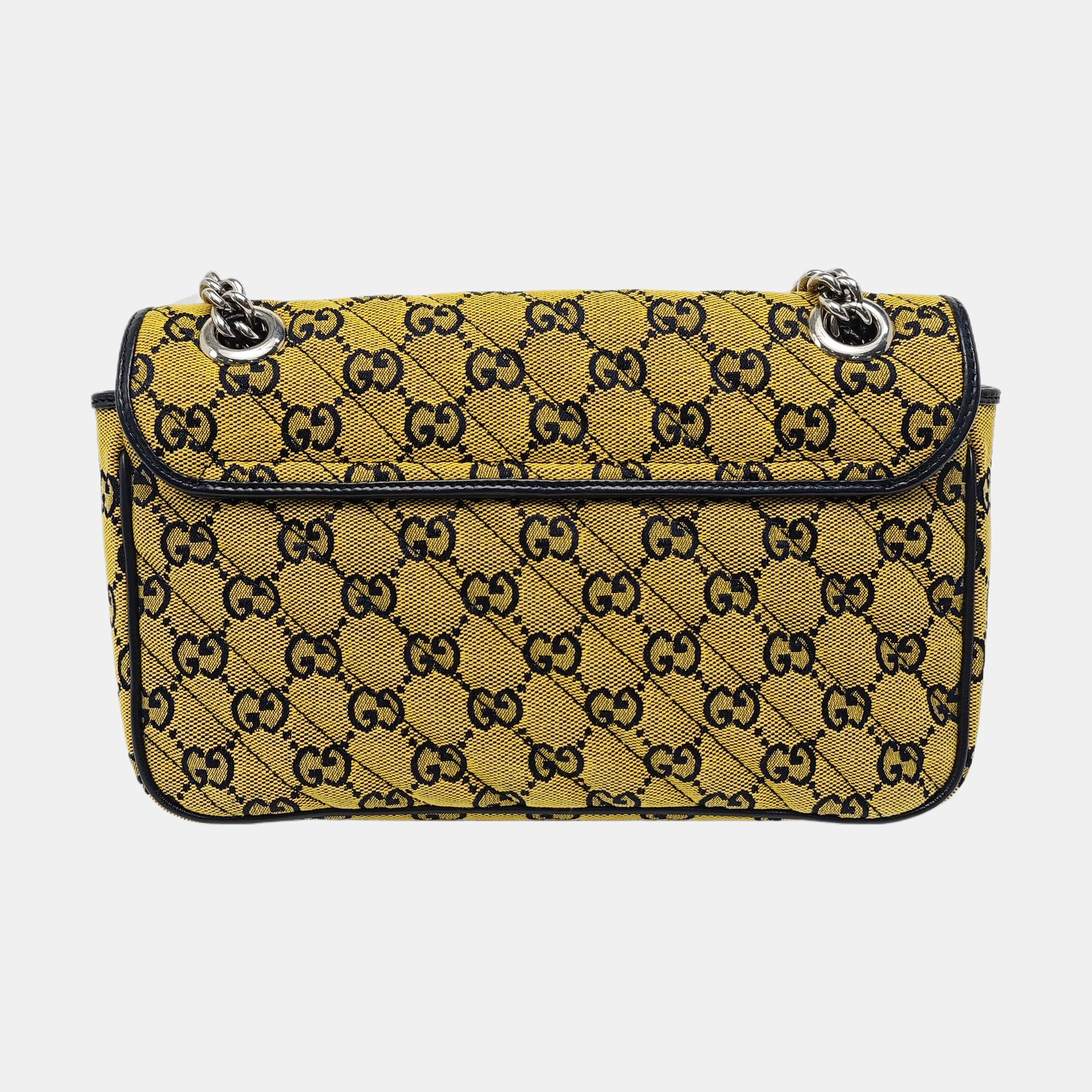 GG Marmont Medium Quilted Canvas Yellow