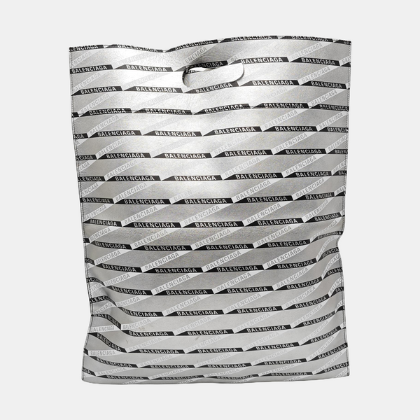 Calfskin Top Handle Bag Silver