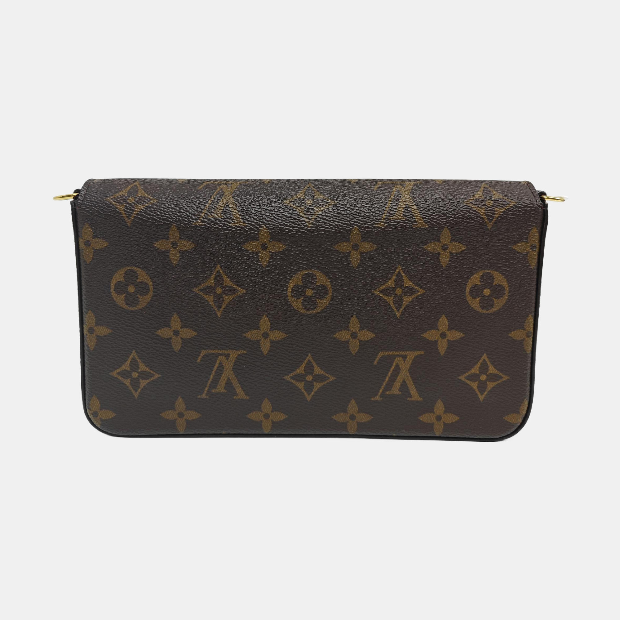 FÉLICIE Monogram Coated Canvas Brown