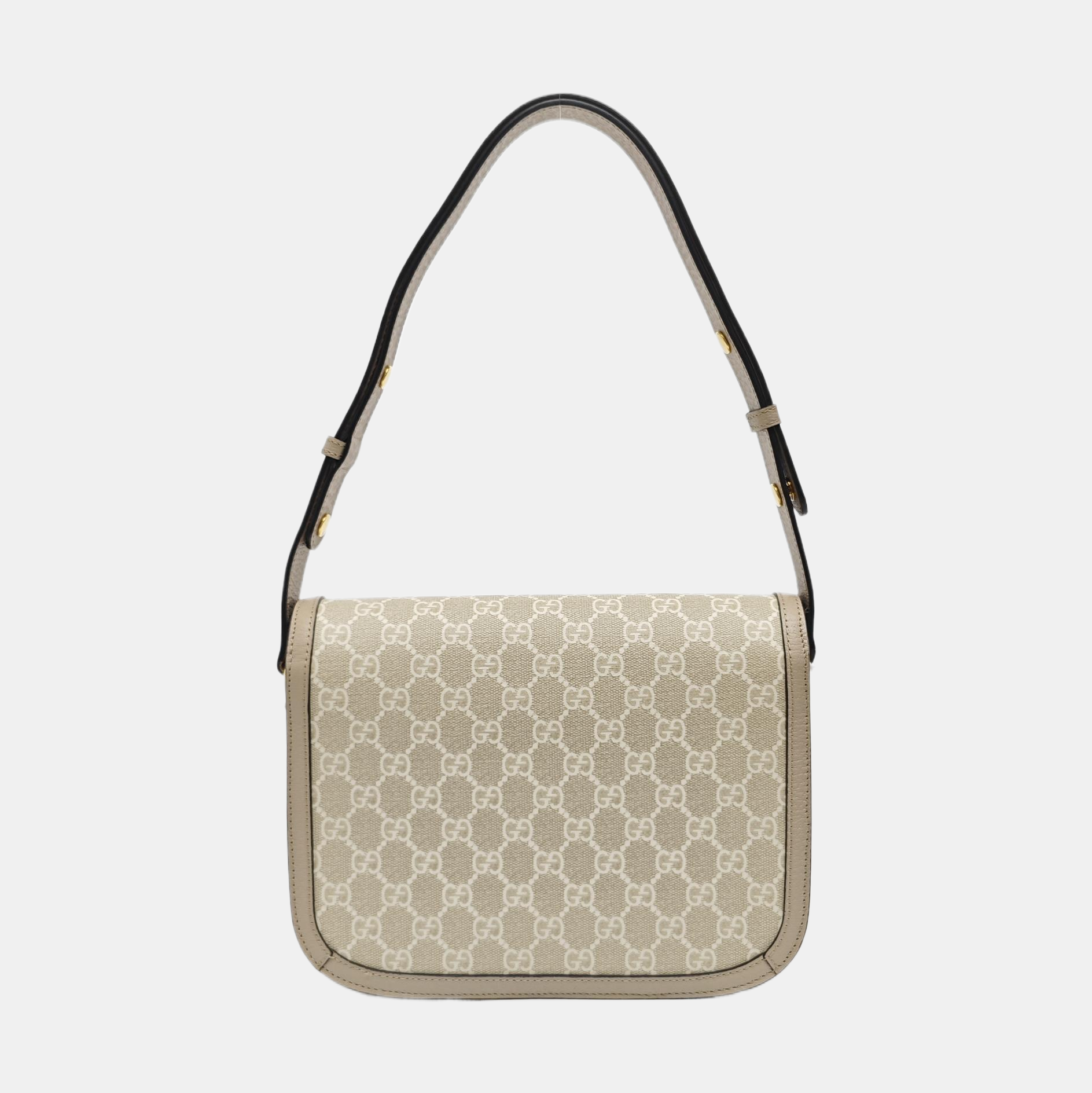 Horsebit 1955 Small Monogram Coated Canvas Beige