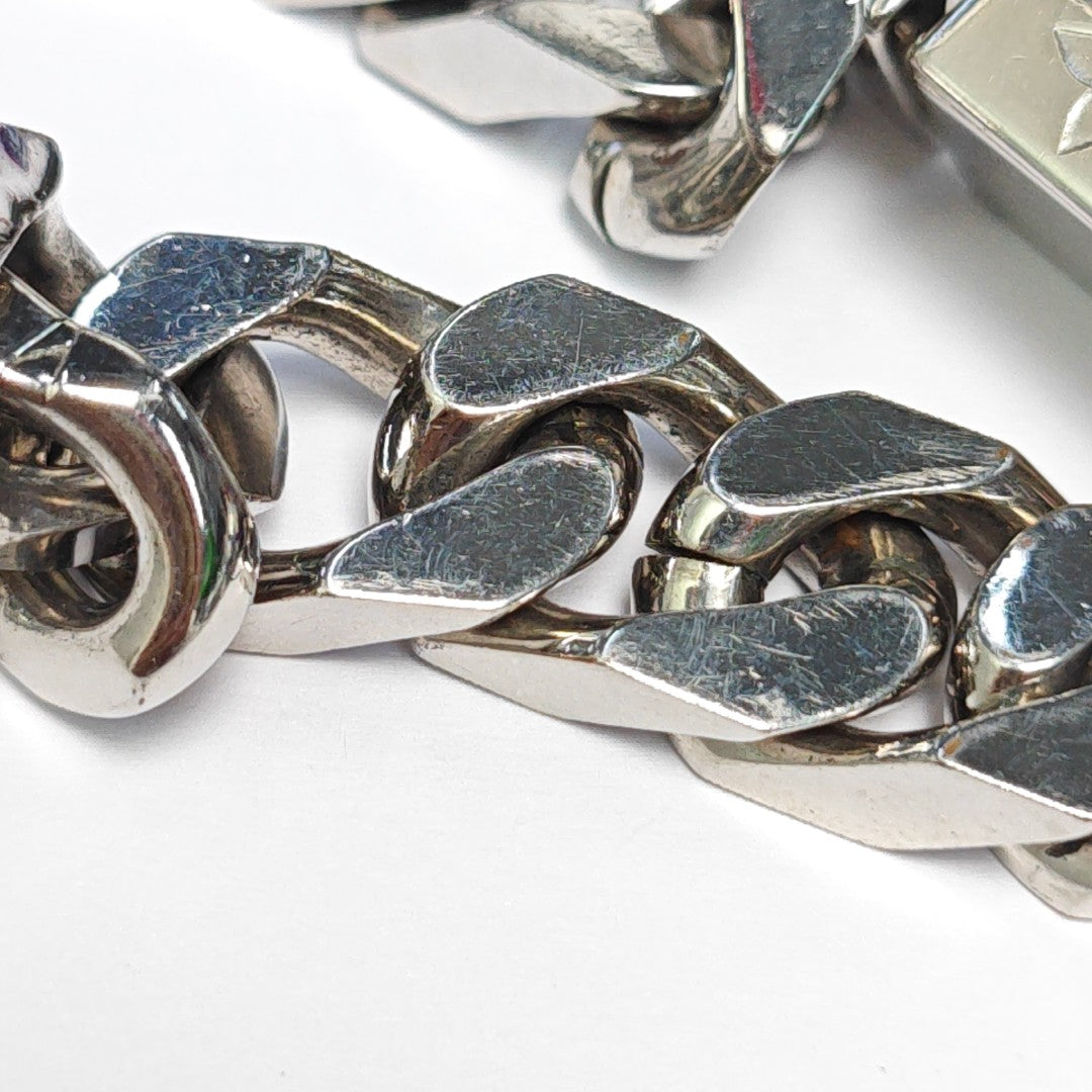 Monogram Metal Silver Bracelet