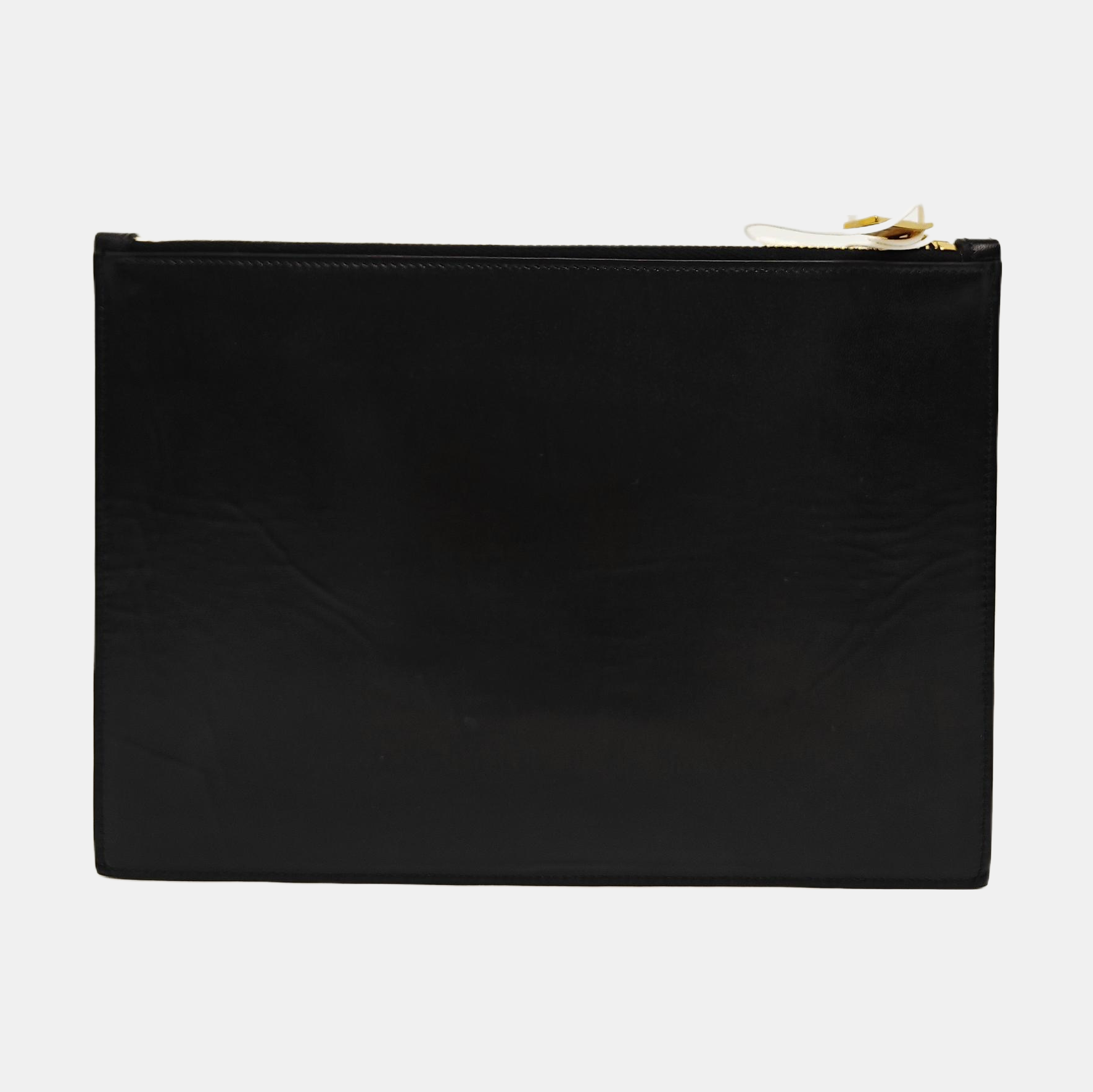 Calfskin Clutch Medium Black