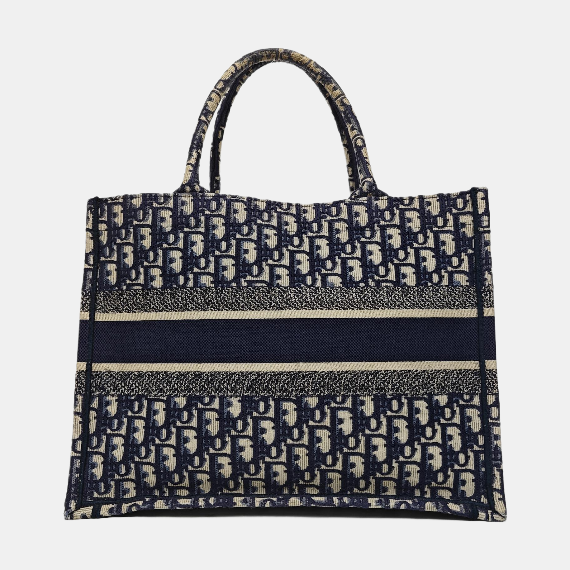Book Tote Medium Oblique Canvas Blue