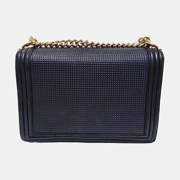 BOY CHANEL Large Lambskin Blue