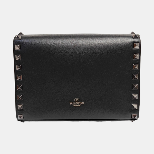 Rockstud Calfskin Black
