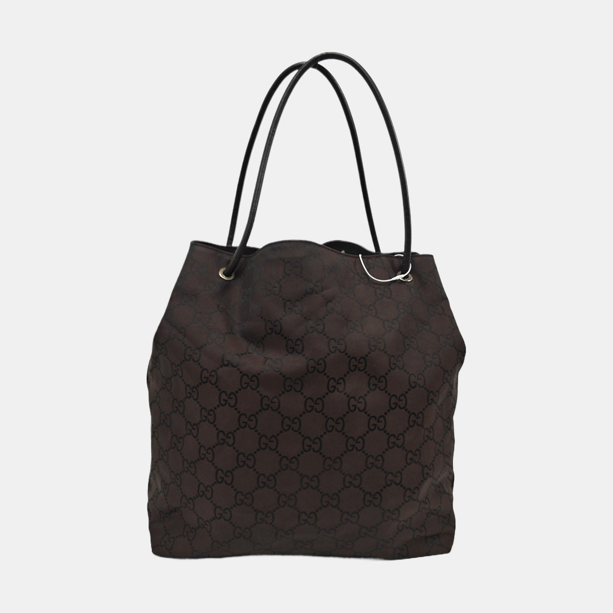 Monogram Canvas Tote Bag Brown