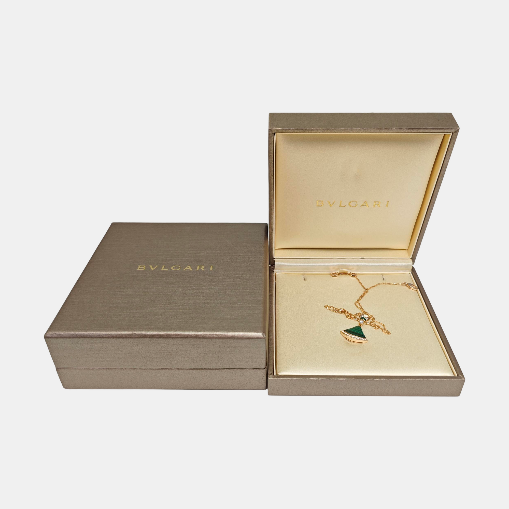 DIVAS' DREAM 18k Rose Gold Green Necklace