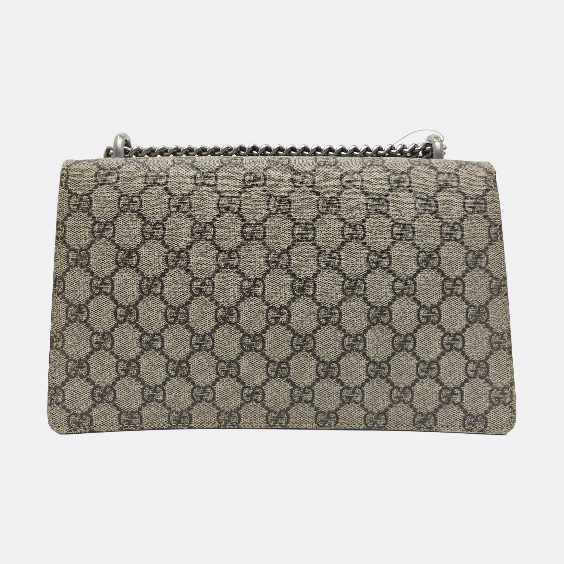 Dionysus Small Monogram Coated Canvas Beige