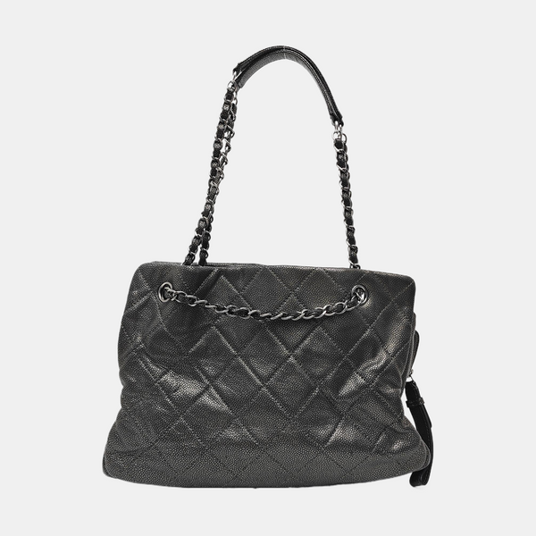 CC TIMELESS SOFT Quilted Grained Calfskin Gray