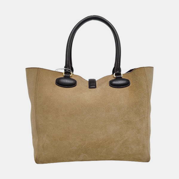 Suede Shoulder Bag Beige