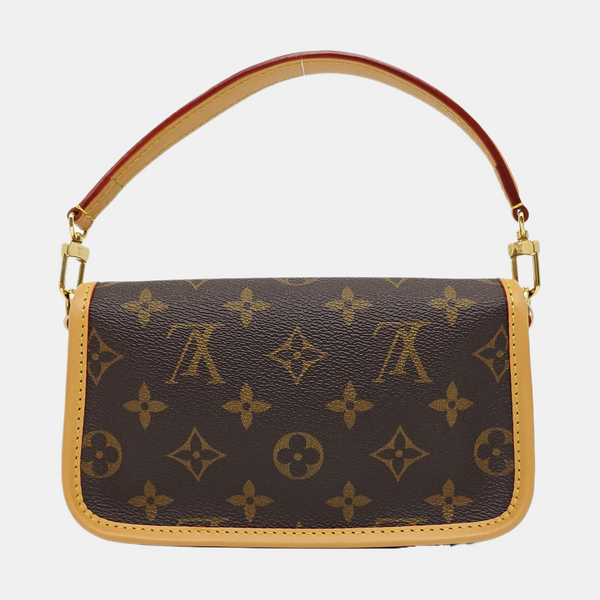 DIANE Nano Monogram Coated Canvas Brown