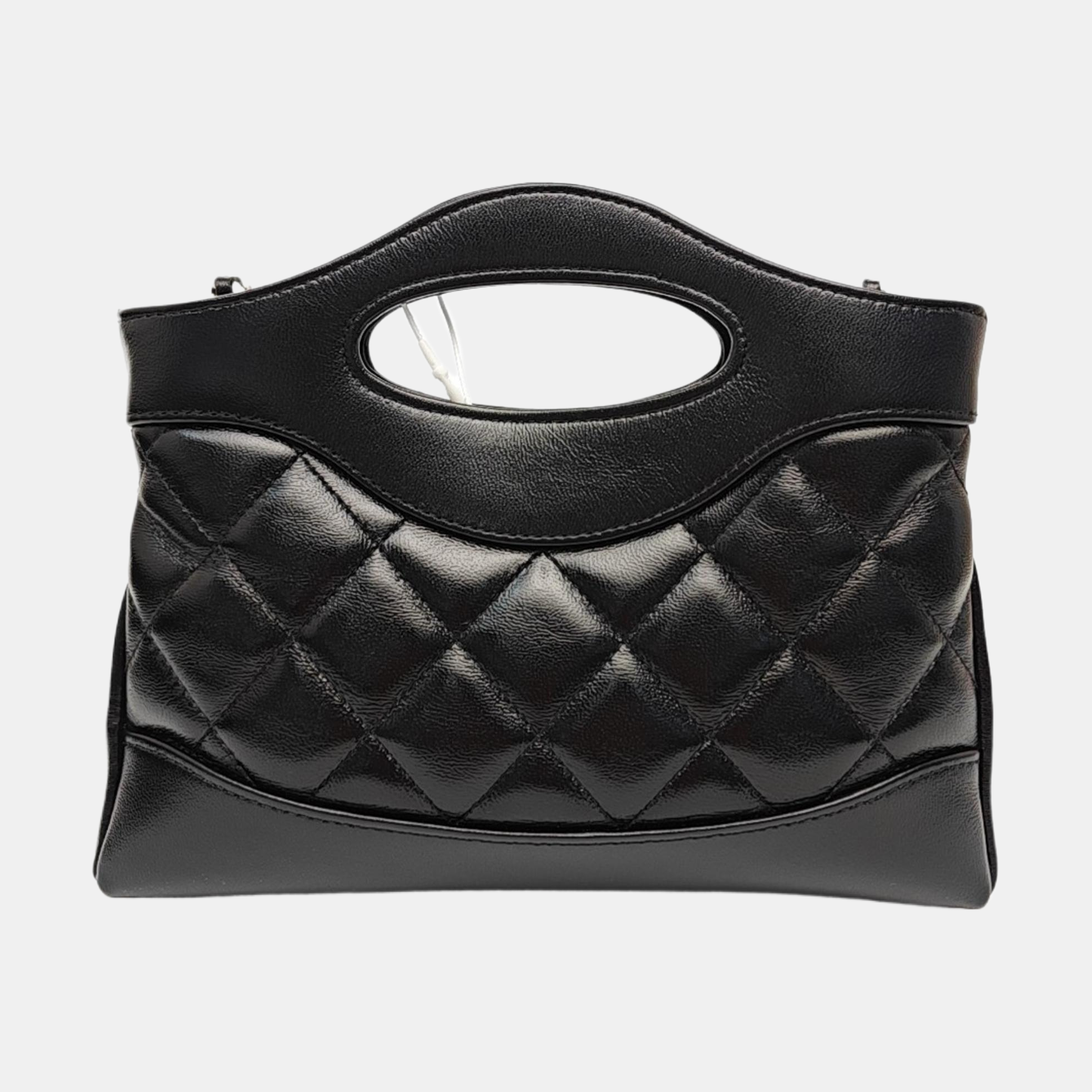 CHANEL 31 Quilted Waxed Cafskin Black