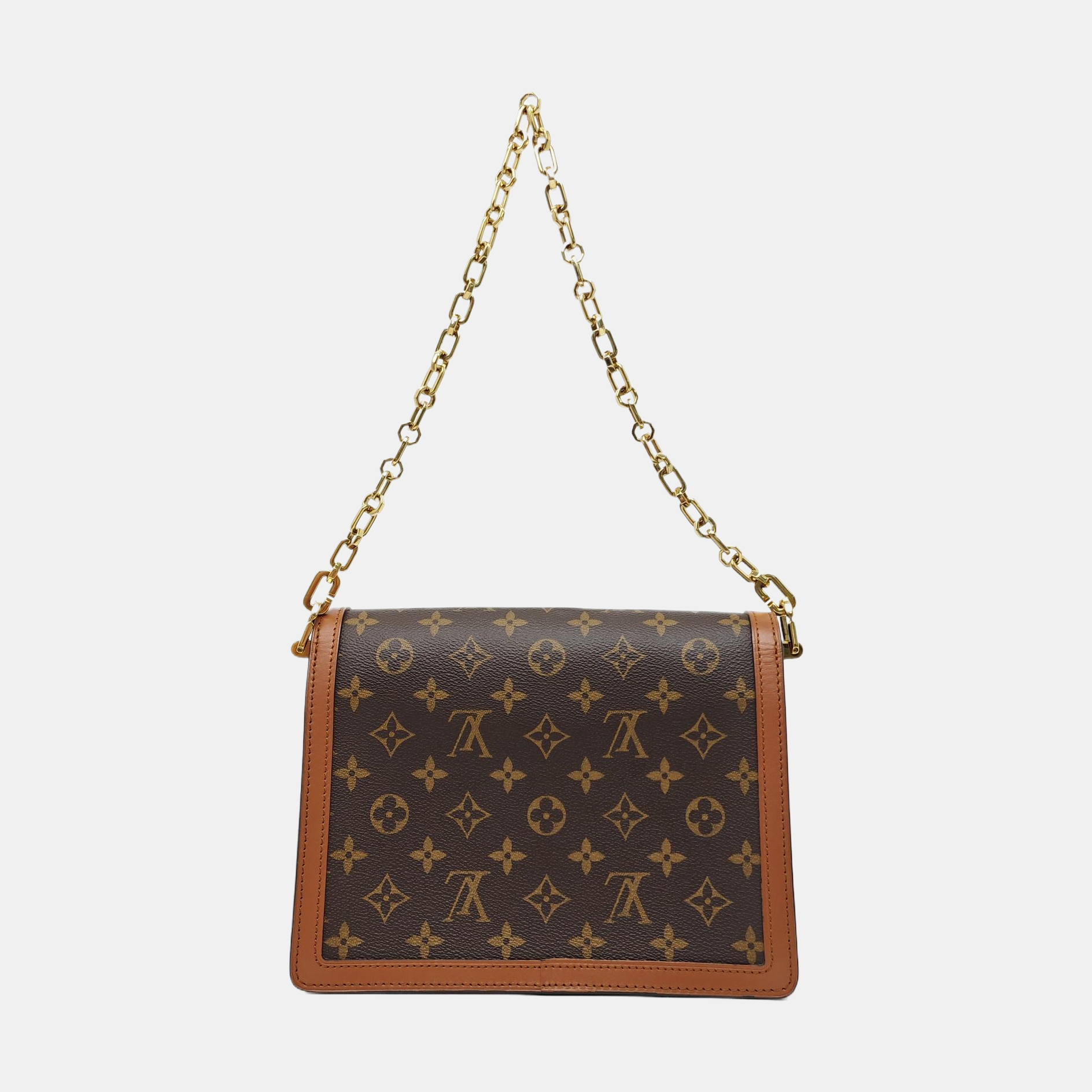 DAUPHINE MM Monogram Coated Canvas Brown