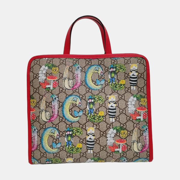 Children’s GG Bucket Monogram Coated Canvas Beige