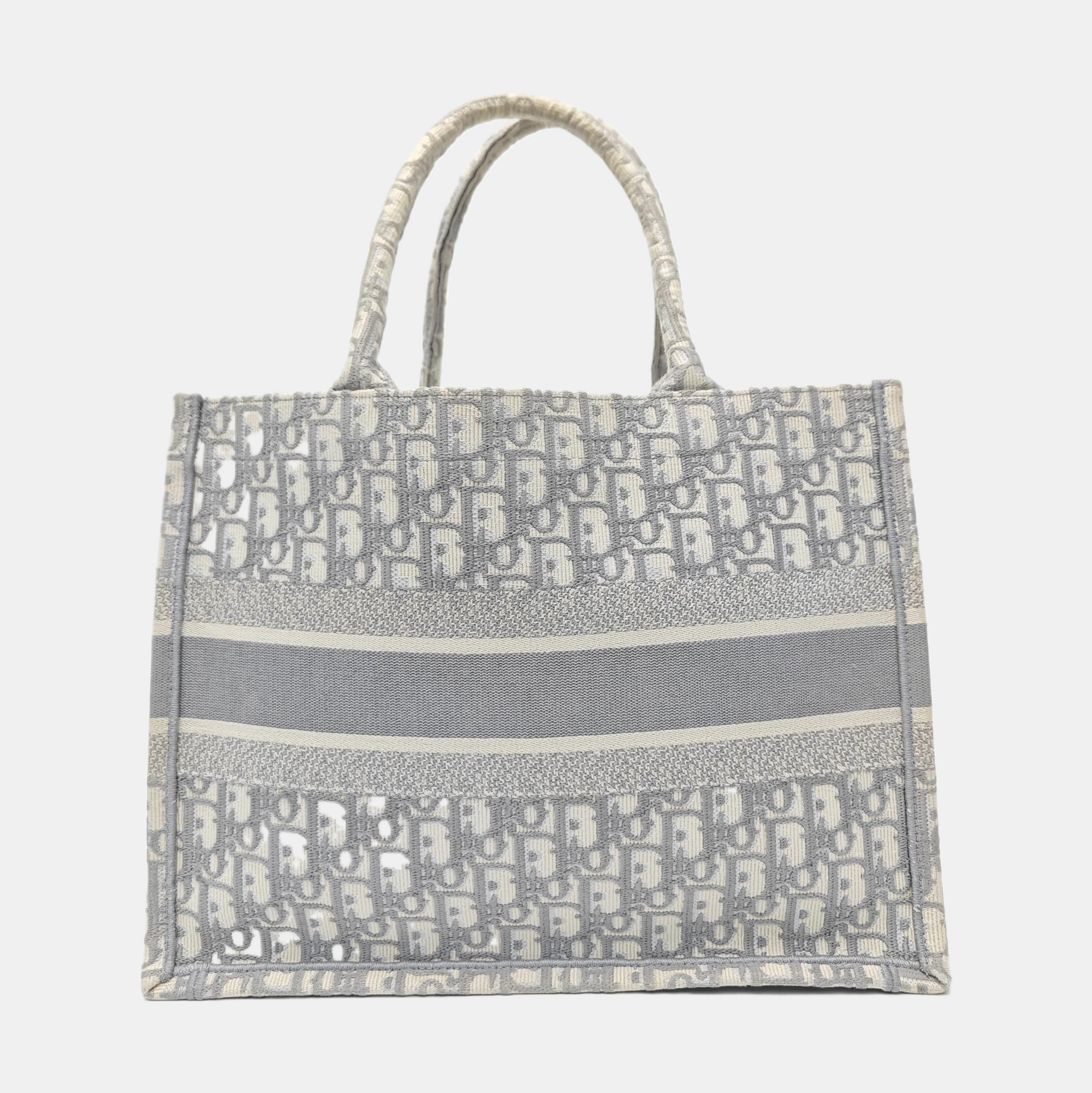 Book Tote Medium Oblique Canvas Gray