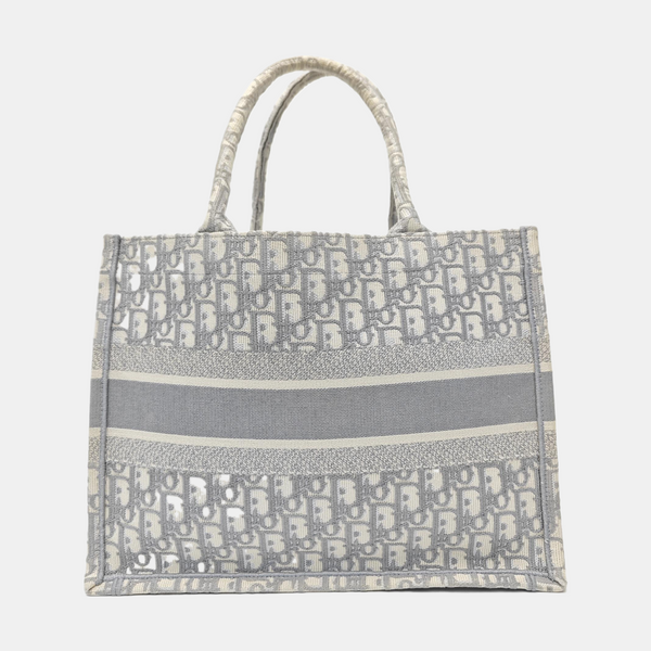 Book Tote Medium Oblique Canvas Gray