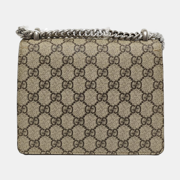 Dionysus Mini Monogram Coated Canvas Beige