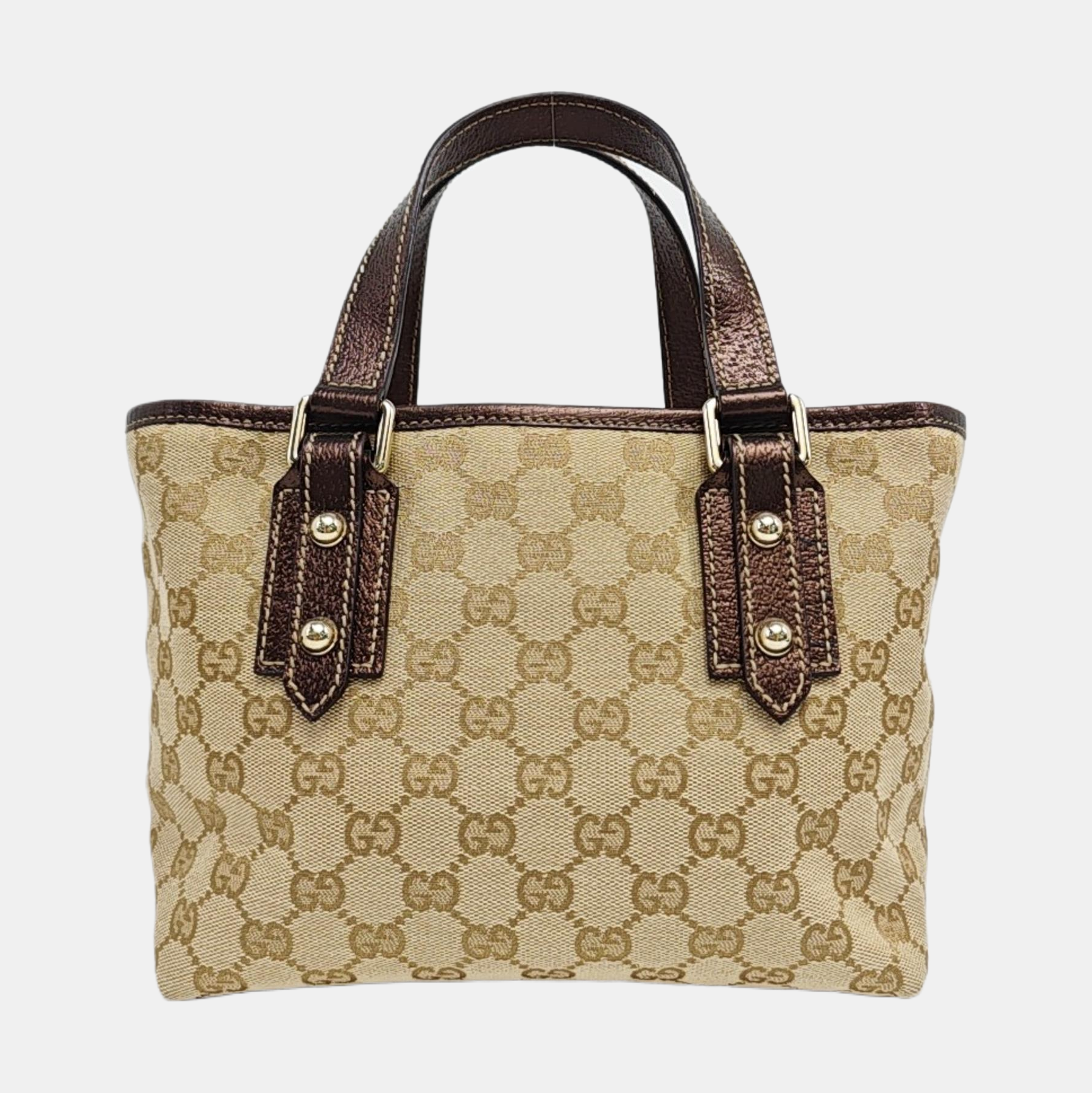 Monogram Canvas Tote Bag Beige