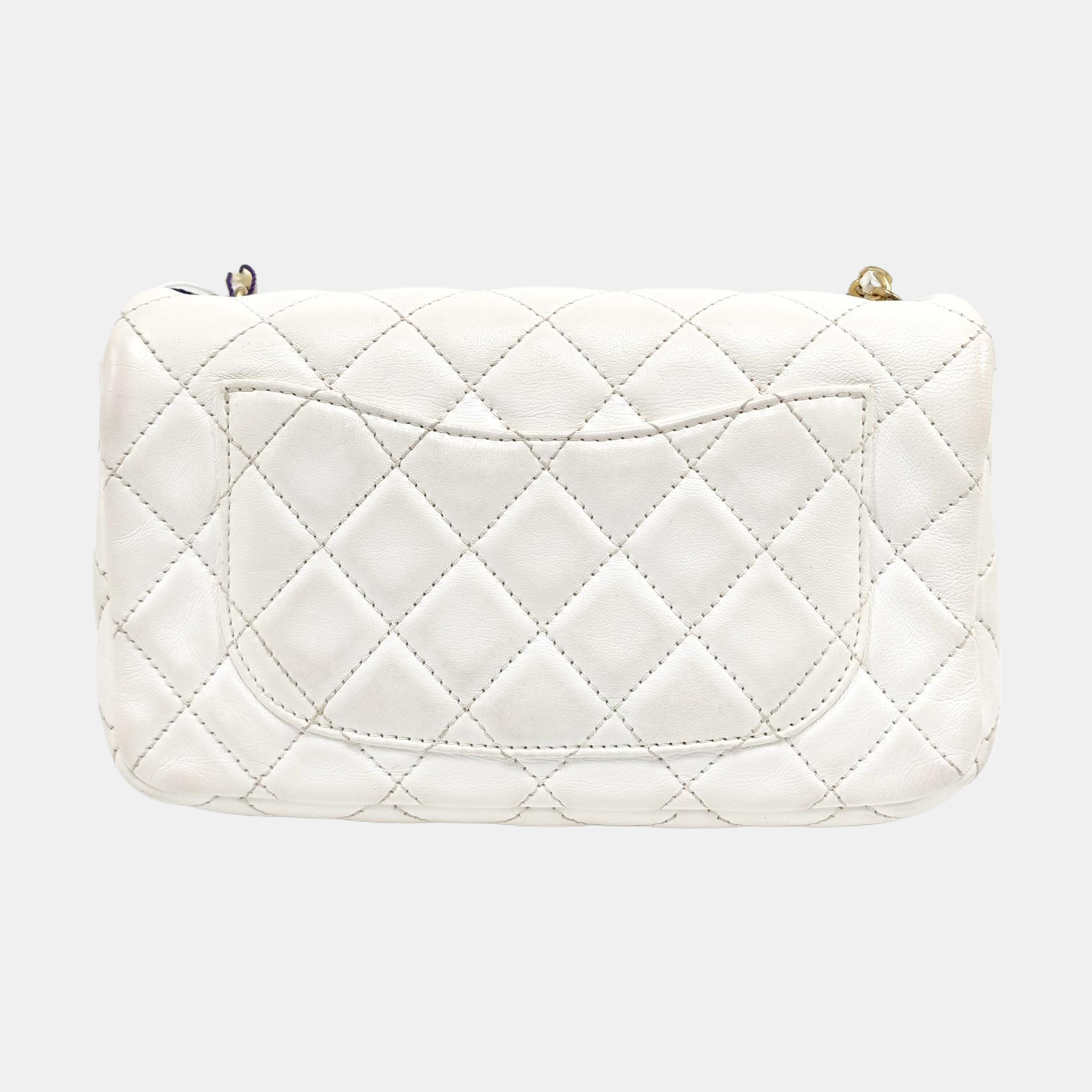 CLASSIC FLAP Mini Quilted Lambskin White