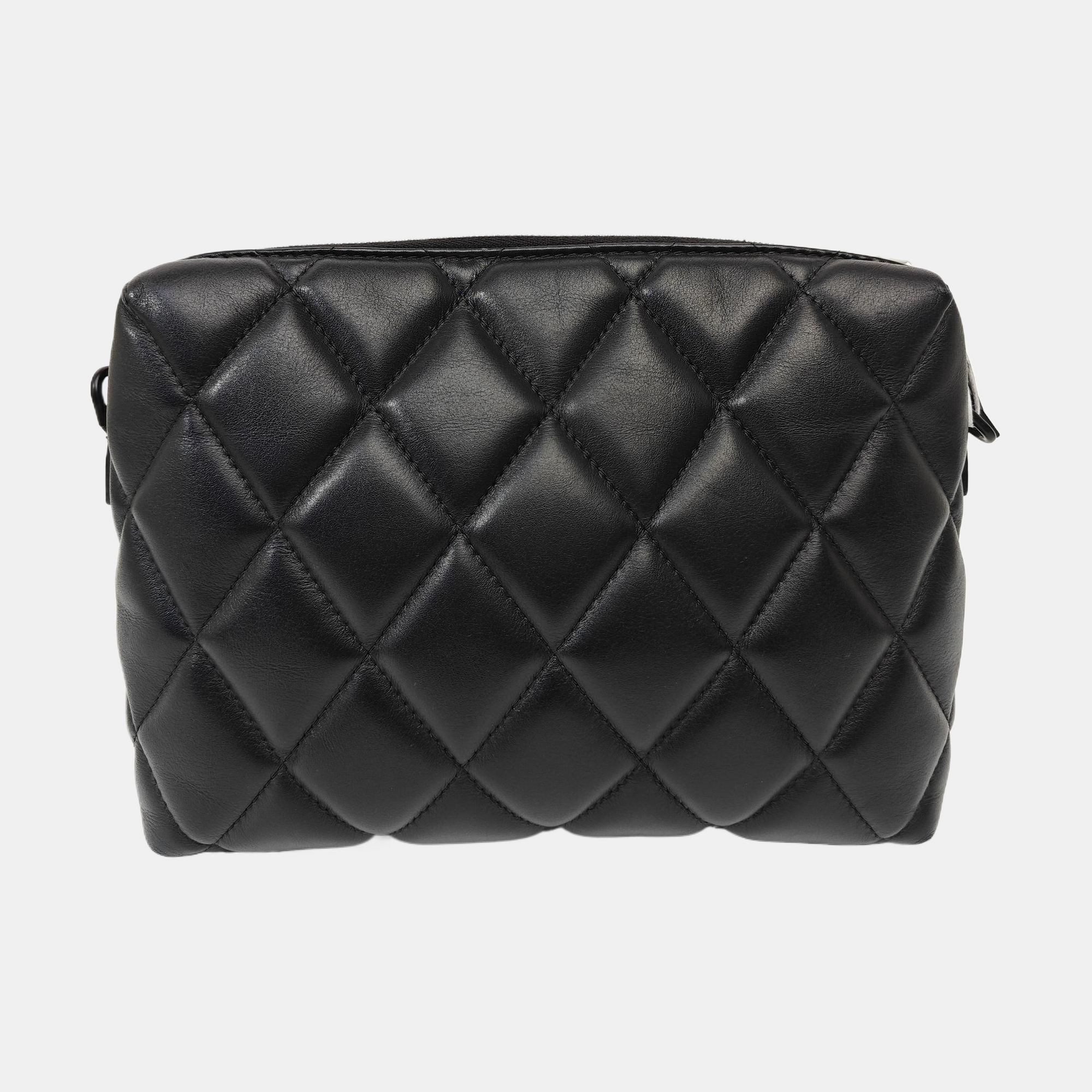 B. Quilted Calfskin Black