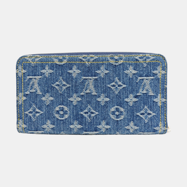 Monogram Fabric Wallet Blue